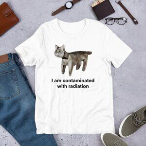 Contaminated Funny Cat Meme Ironic Sarcasm Graphic Retro Humor T-Shirt 24